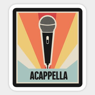 Vintage Acappella Microphone Sticker